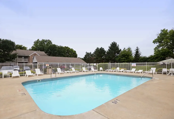 Sparkling pool with sundeck